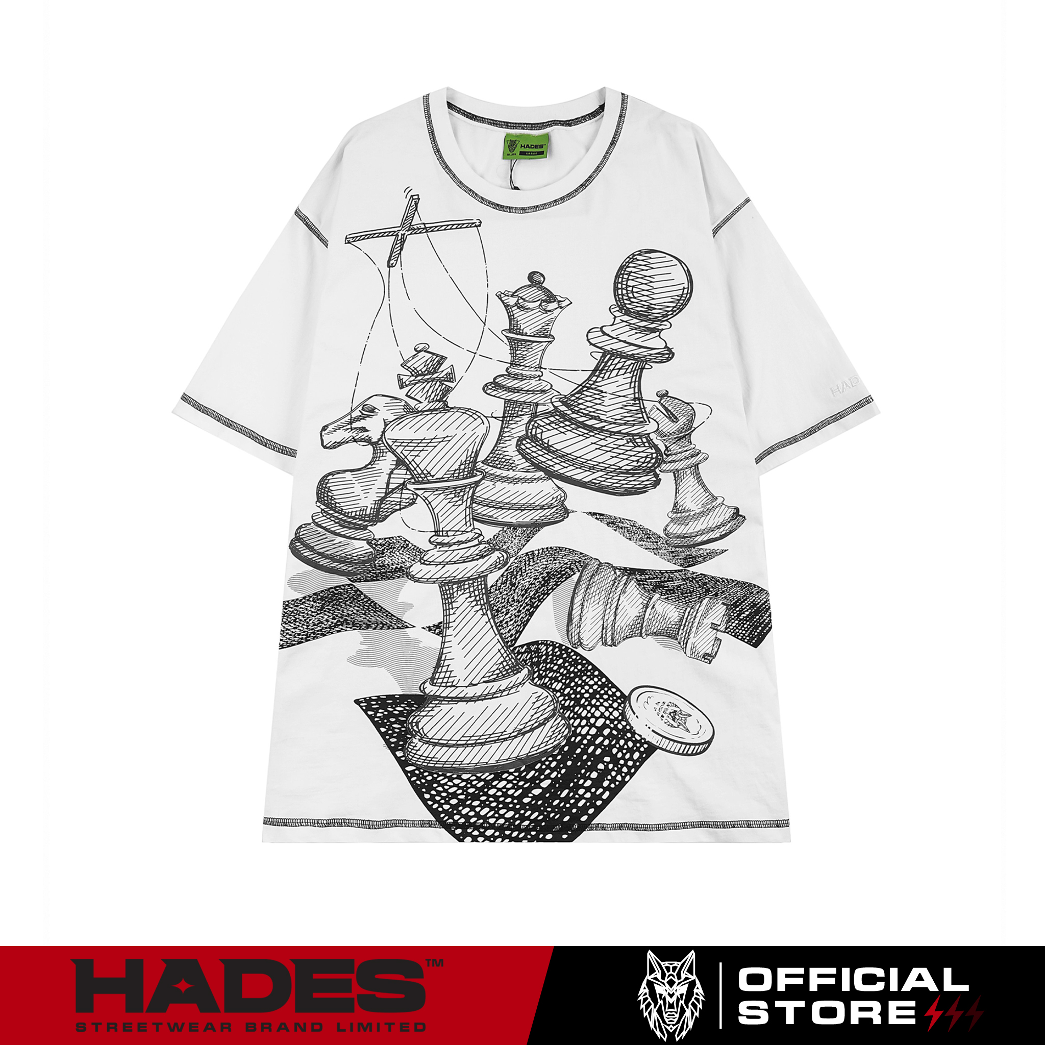 Áo Thun Tay Lỡ Unisex CHESS PUPPET 100% Cotton - HADES Brand Chính Hãng