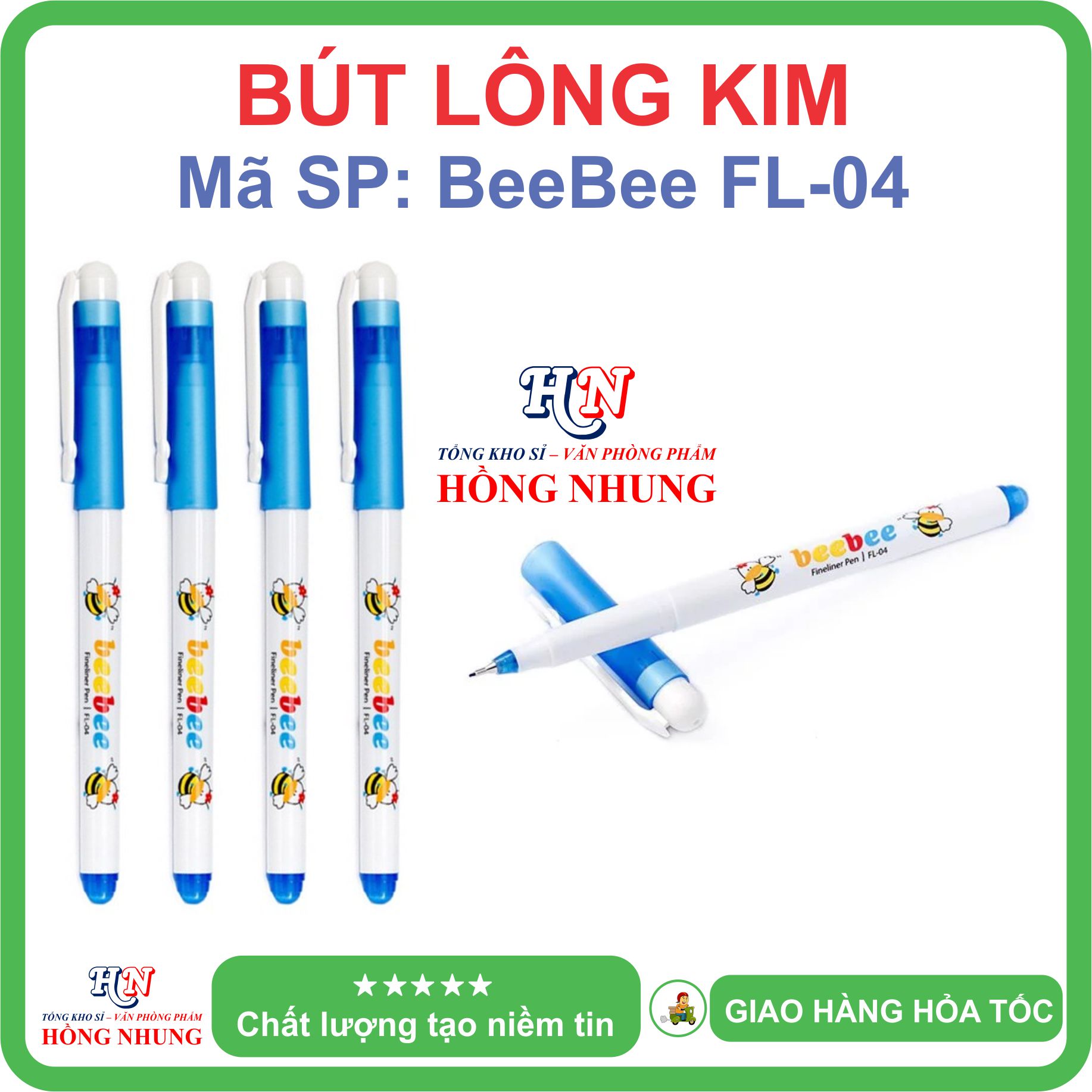 [SALE] Bút lông kim con ong Beebee FL-04, Bút Thiên Long, An Toàn, Không Độc Hại, Kiểu dáng dễ thương