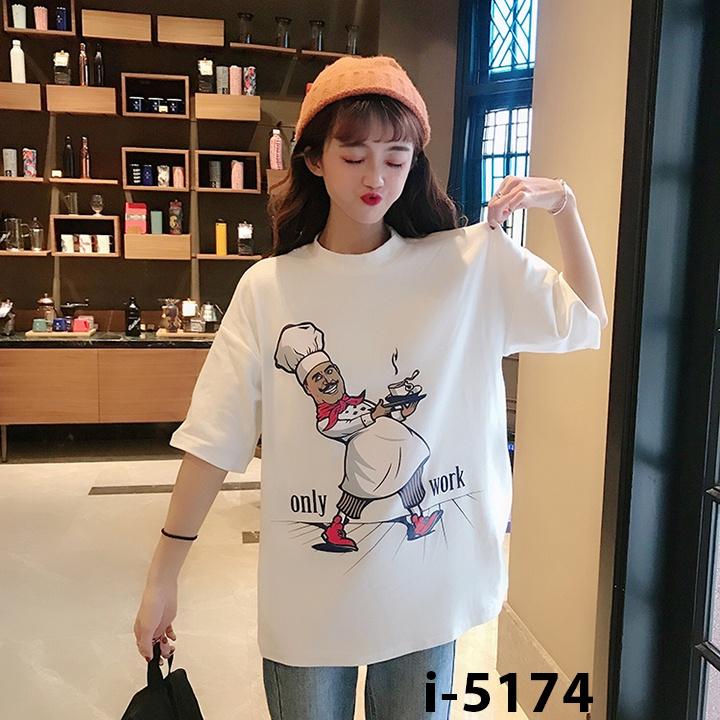 Áo Thun Unisex Nữ Họa Tiết Đầu Bếp Cực HOT