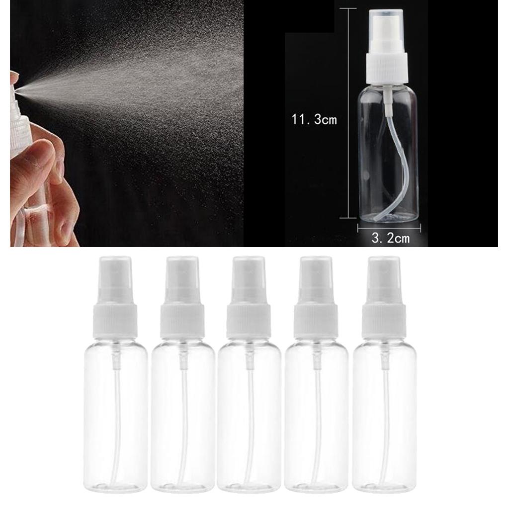 15 Pieces Mini Transparent Spray Fine Mist Empty Bottle Travel Bottles 50ml