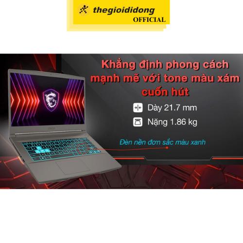 Laptop MSI Gaming Thin 15 B12UC i5 12450H/16GB/512GB/4GB RTX3050/144Hz/Balo/Win11 (2045VN) - Hàng Chính Hãng