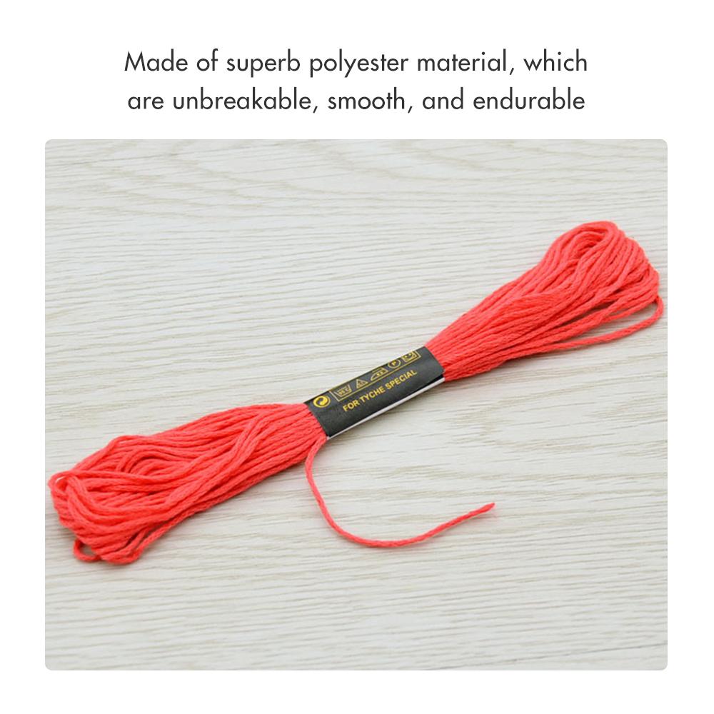 Bộ Chỉ Thêu Rainbow Đủ Màu 8M,6 Sợi Chỉ Riêng Lẻ, Độ Bền Cao