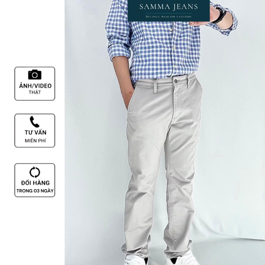 Quần Kaki Dáng Jean Q6, quần âu dáng jean siêu đẹp, phong cách sang trọng chĩnh hãng thương hiệu SAMMA JEANS - BLK