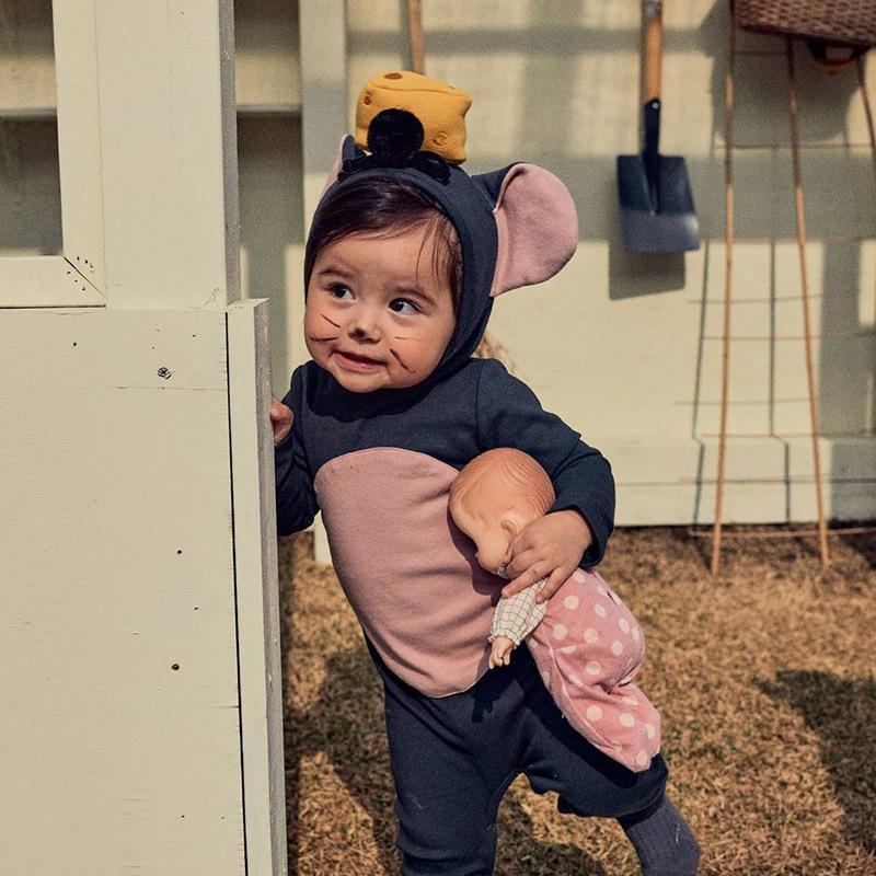 Quần Áo Bé Sơ Sinh Động Vật Lễ Hội Hóa Trang Cho Bé Romper Áo Liền Quần Cho Bé Gái Có Mũ Trùm Đầu Cho Trẻ Sơ Sinh Bé Trai Liền Quần Tay Dài Cho Bé Onesie Bộ Trang Phục