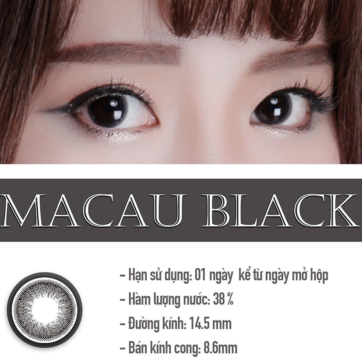 [Một cặp] Kính Áp Tròng Dùng 1 Ngày Eye Secret KM1N - Macau Black (4 Độ)