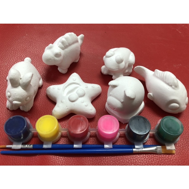 Combo 5 Tượng Thạch Cao Size 5cm, Tượng mini Cho Bé Sáng Tạo