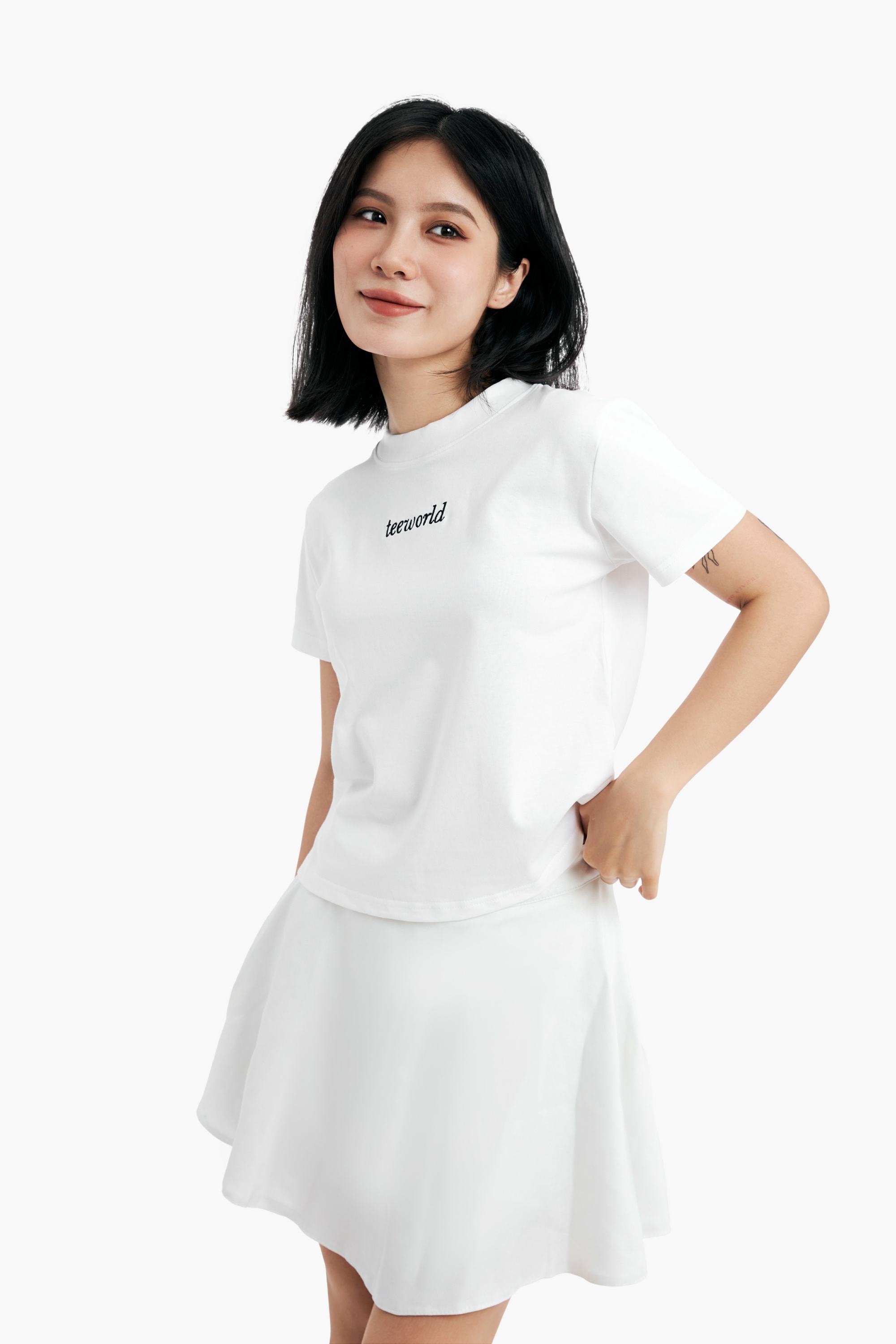 Áo thun Baby Tee Premium Basic White Local Brand Teeworld