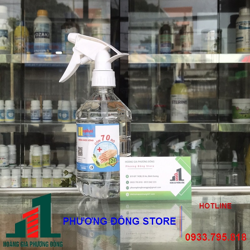 CỒN SÁT KHUẨN TAY, KHỬ KHUẨN 70 ĐỘ_ 500ml