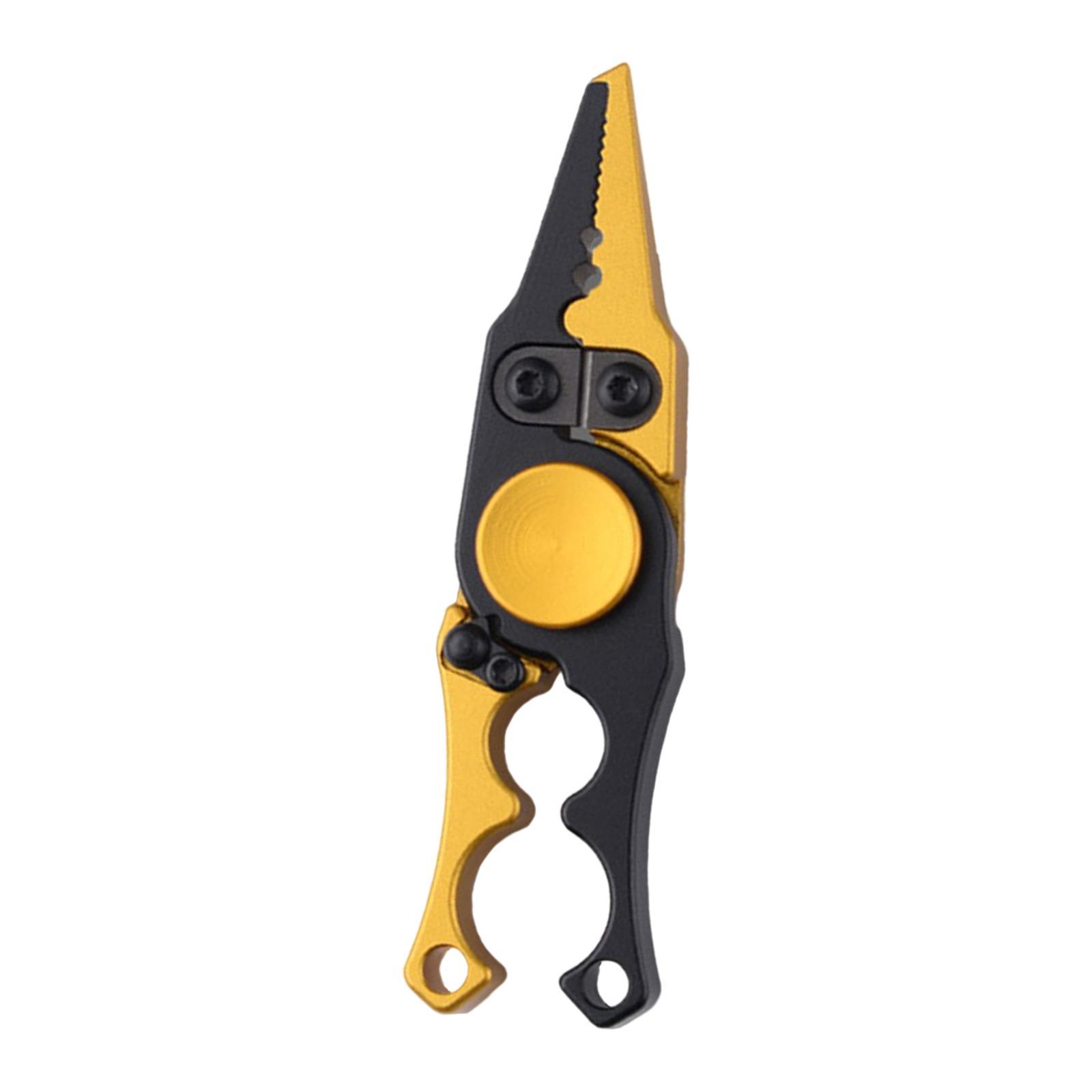 Fishing Pliers Scissors Aluminum Saltwater Resistant Accessories Portable Lightweight Line Cutter Hook Remover Equipment Gadget Fishing Tool