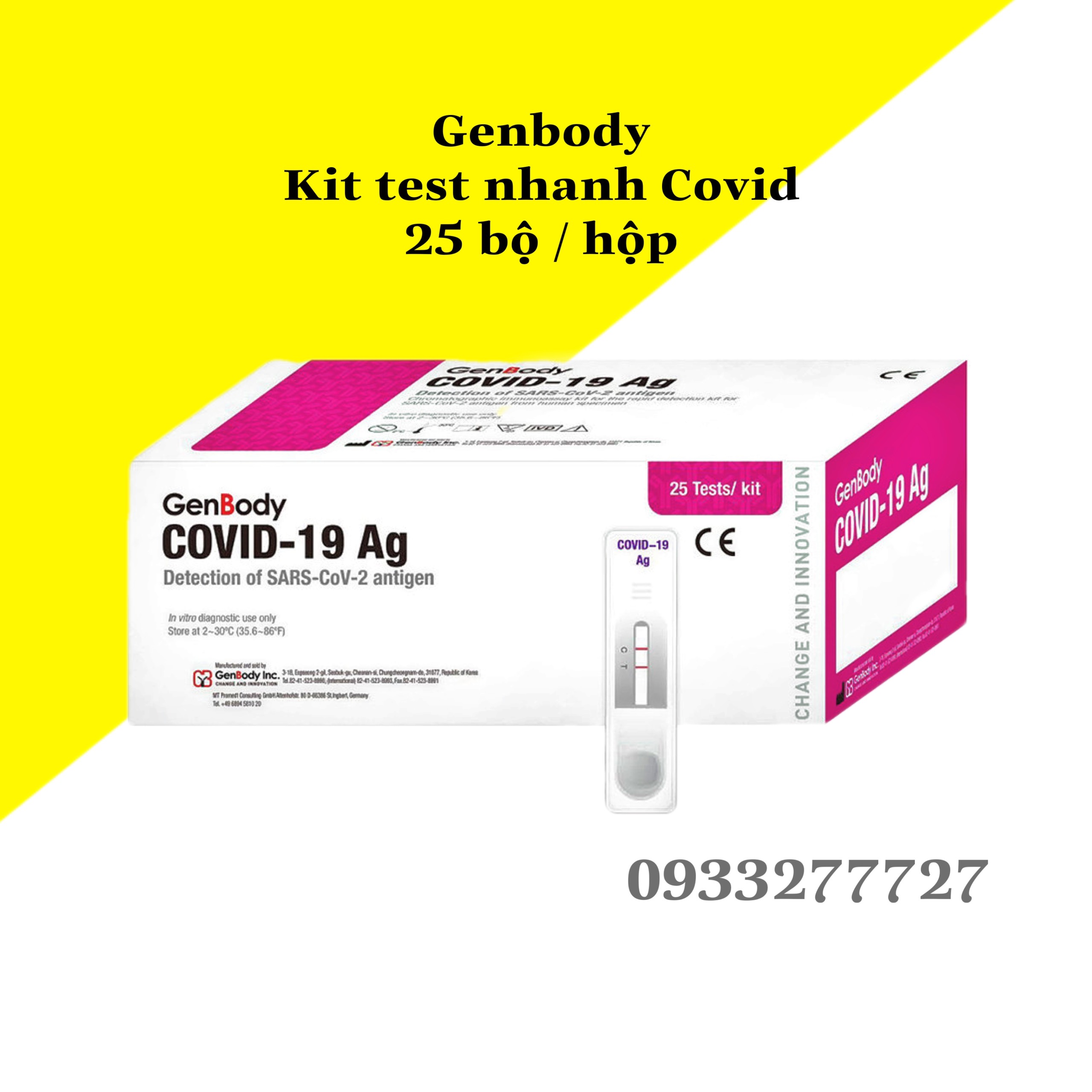 Kit Test Nhanh Covid 19 Tại Nhà GENBODY Hàn Quốc Lẻ 1 Kit Chính Hãng