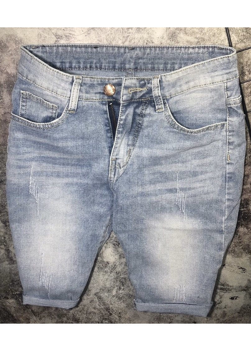 Quần Short Jean Nam Xước Nhẹ Body Cao Cấp Co giãn Tốt