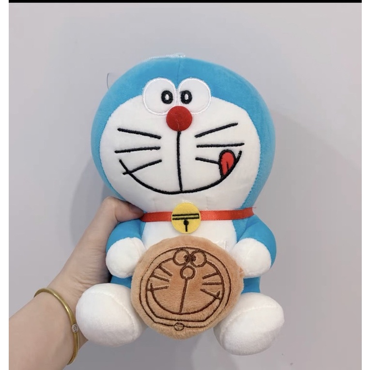 Thú nhồi bông Doraemon ôm bánh rán - Size từ 40cm đến 80cm - Quà tặng gấu bông Doraemon dễ thương