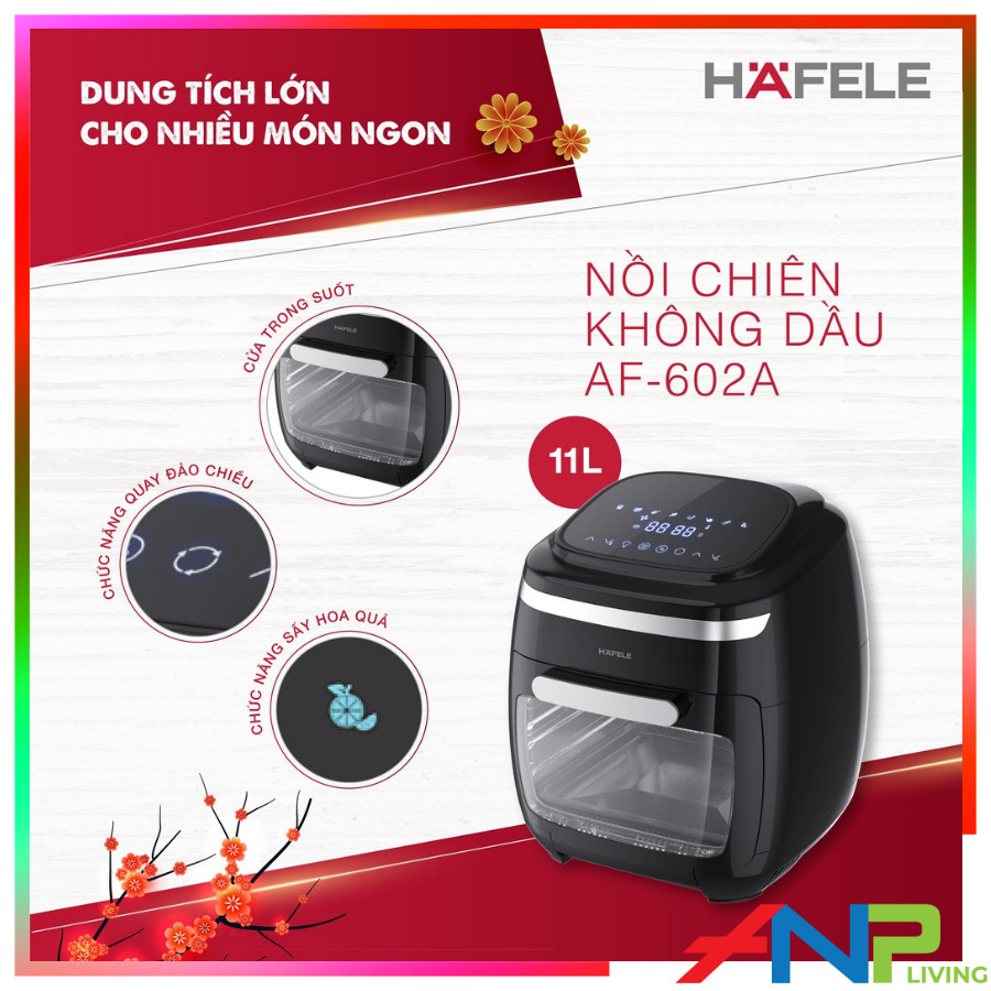 Nồi Chiên Không Dầu HAFELE AF-602A (11 Lít - 2000w - Điều Khiển Cảm Ứng) - Thương Hiệu Đức