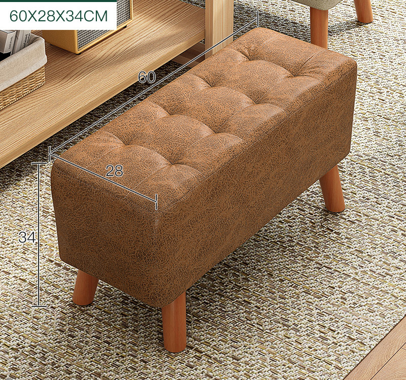 Ghế đôn sofa đệm xốp bọt biển mềm mại, đôn bàn trang điểm phòng khách phong cách Bắc Âu sang trọng hiện đại, trẻ trung