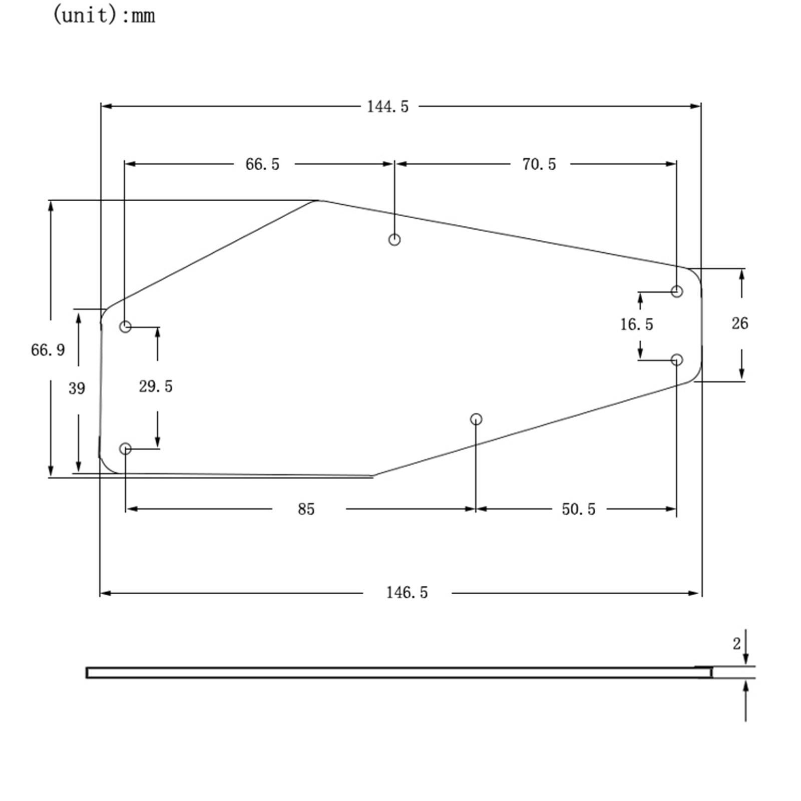 Set of 2 Guitar Pick Guard Guitar Backplate for Electric Bass, Guitar Parts