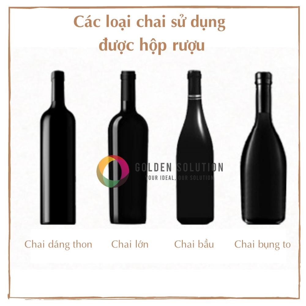 Hộp rượu vang - hộp da đựng rượu vang cao cấp một chai (Miễn phí khắc tên phụ kiện) GDSHRD1004B00