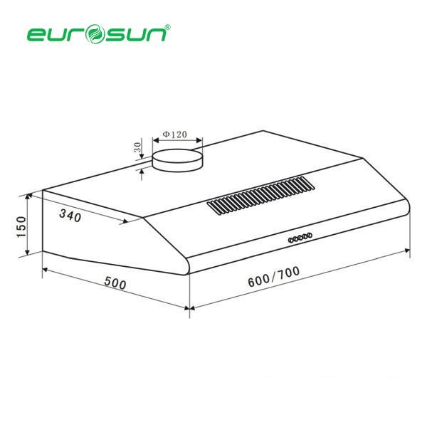 Máy Hút Mùi Cổ Điển EUROSUN EH-60CF19S, Hàng Chính Hãng