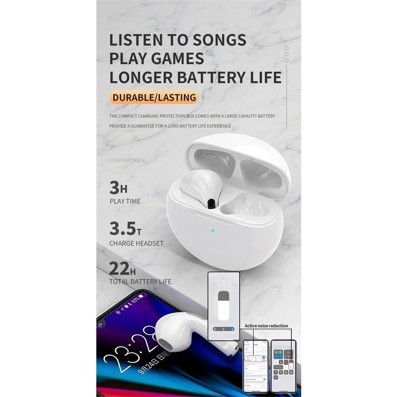 Tai Nghe Bluetooth 5.0 Không Dây Pro6 TWS Mới Cho Điện Thoại Xiaomi