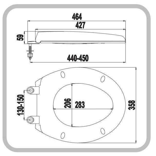 HA02 - Nắp bồn cầu nhựa thông dụng