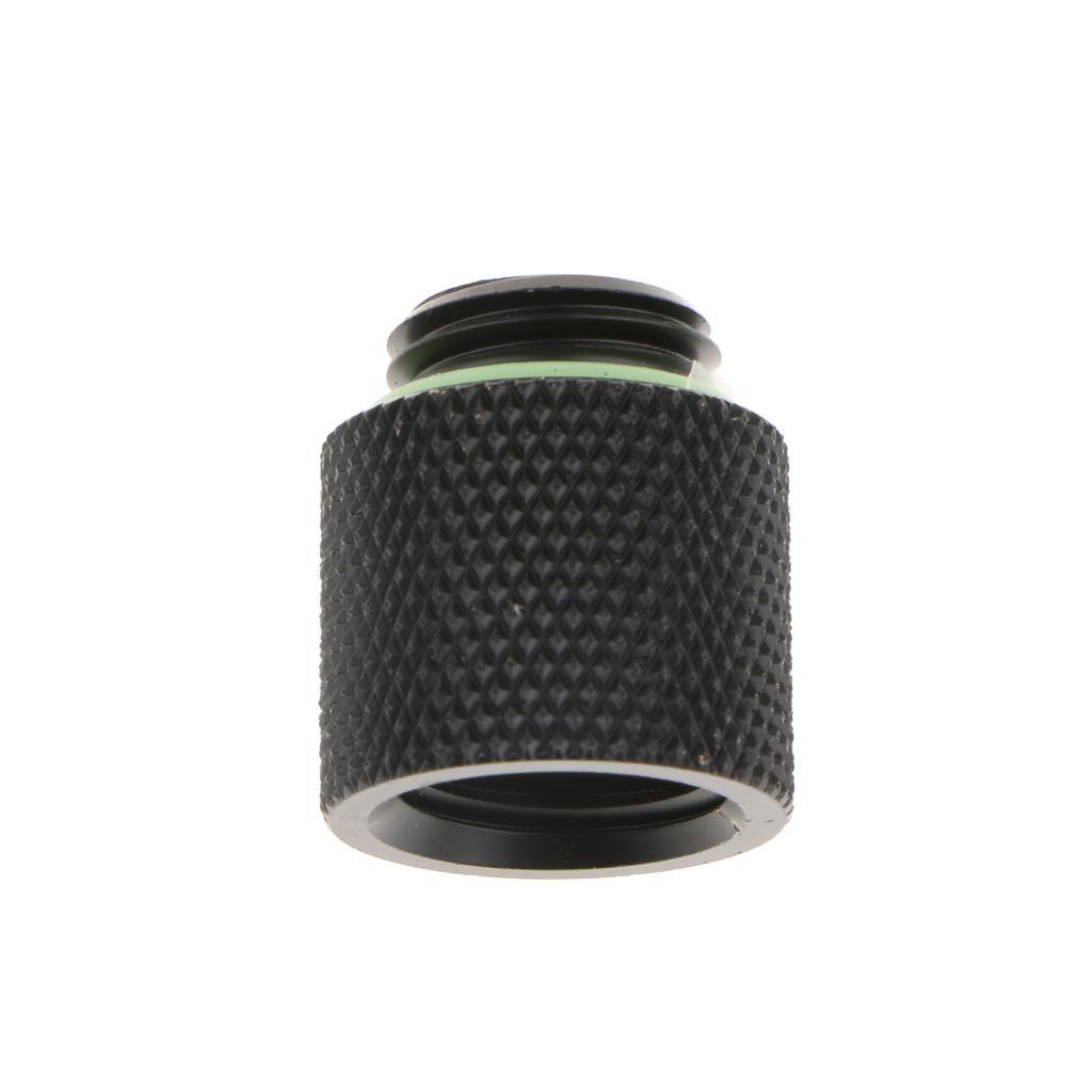 2-4pack Fitting Extender G1/4 Thread Matt Black Copper For PC Liquid Cooling