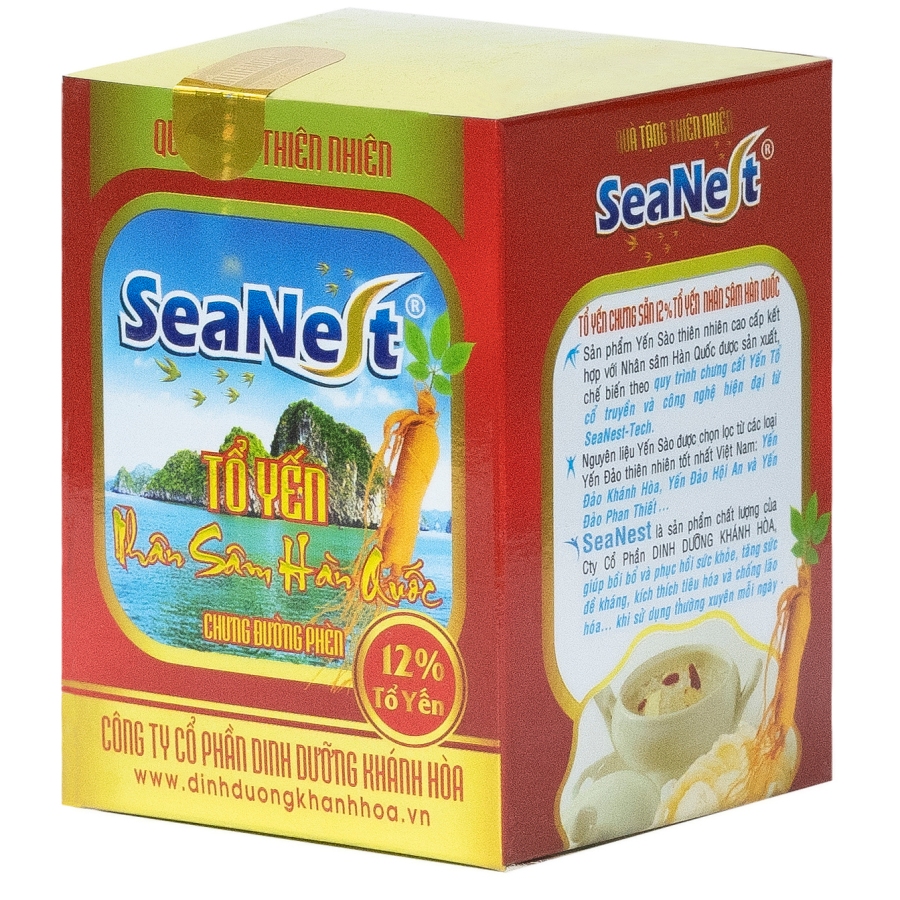 Nước Yến Sào chưng Nhân Sâm Hàn Quốc SeaNest 12% Khánh Hòa Nutrition - Lọ 70ml