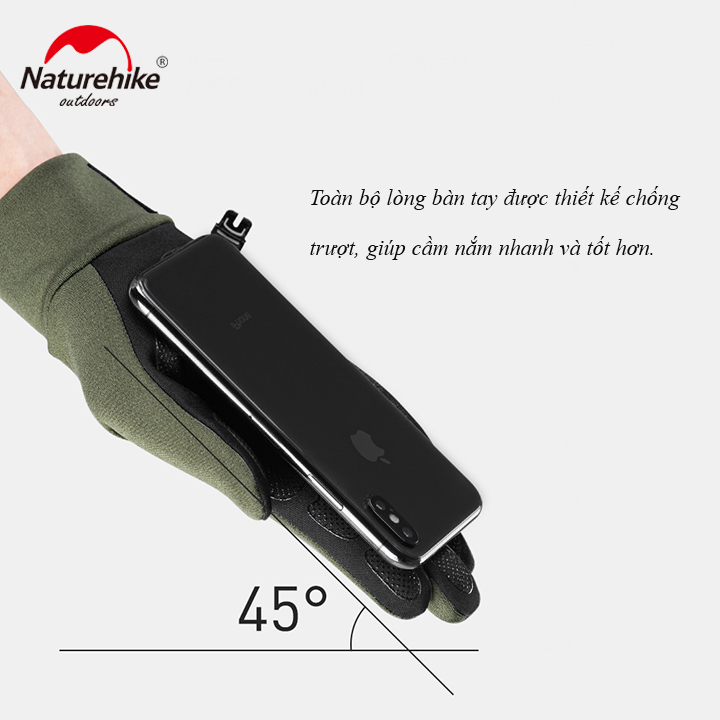 Găng tay cảm ứng, bao tay phượt du lịch dã ngoại Naturehike NH20FS032 hàng chính hãng dành cho cả nam và nữ