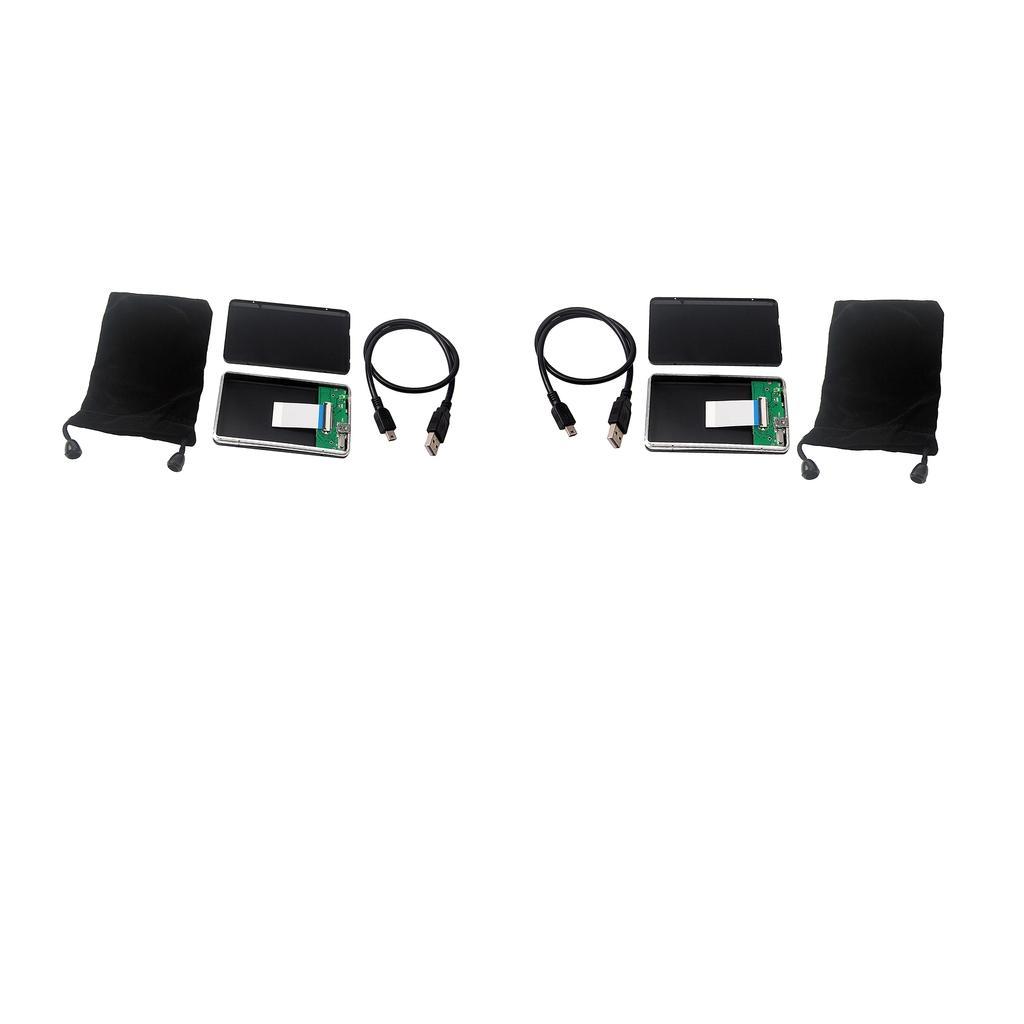 2Pack 1.8 inch ZIF/CE 40pins HDD Enclosure USB 2.0 External Case Box for Hard