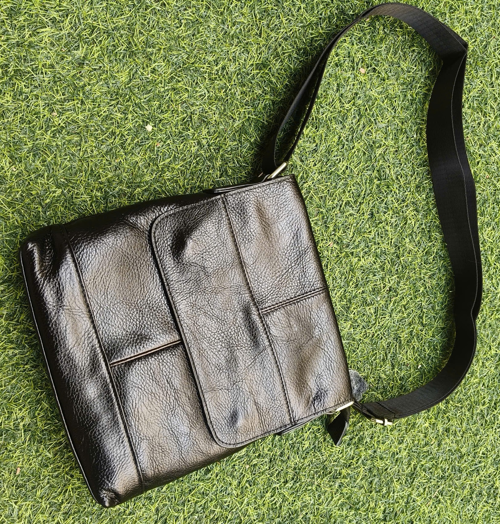 |Da thật| Túi đeo chéo nam mềm mỏng bền BHM5102 túi đeo vai