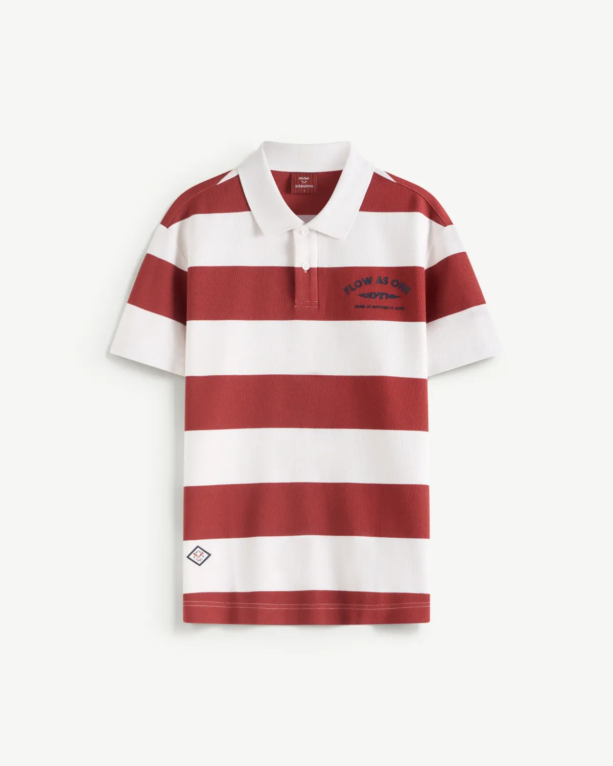 Áo polo nam tay ngắn sọc phối patch.Fitted - ROUTINE 10F25POL025