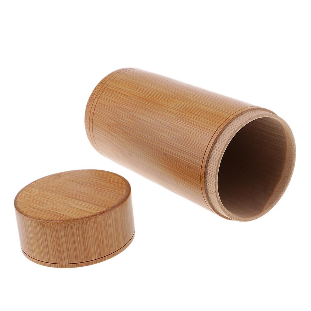 Tea Canister Bamboo Japanese Tea Box Storage Jar with Lid Tea Caddy Pot A