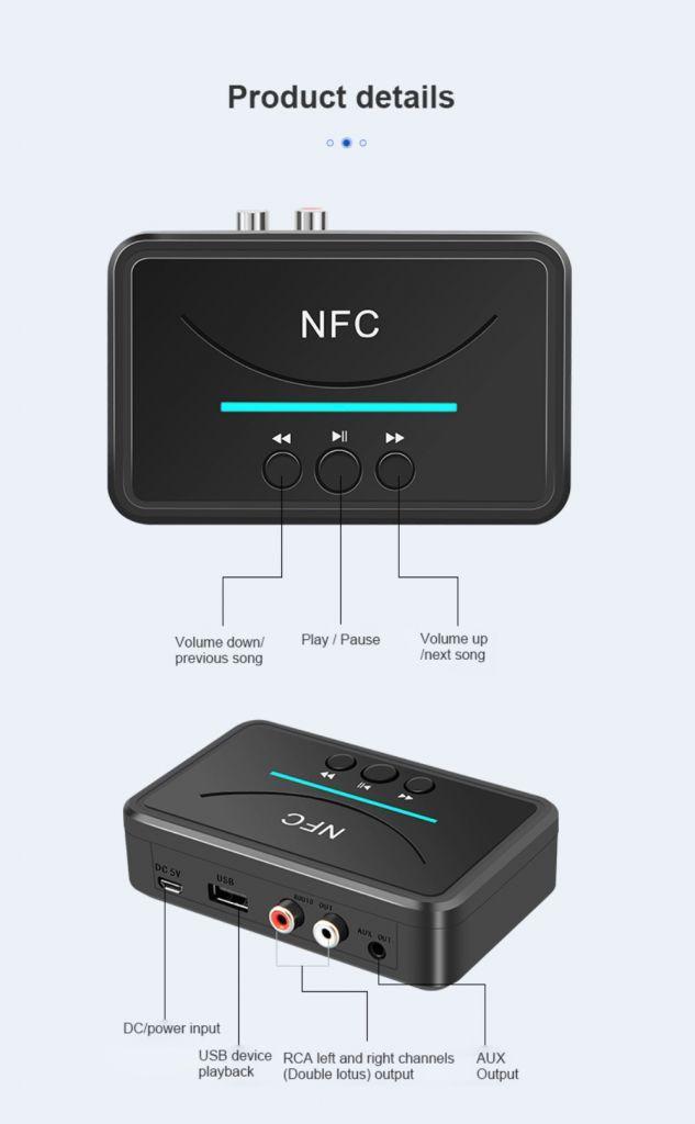 Thiết Bị Thu Âm Thanh Bluetooth 5.0 Jack 3.5mm Aux Hifi Cho Loa Xe Hơi BEST