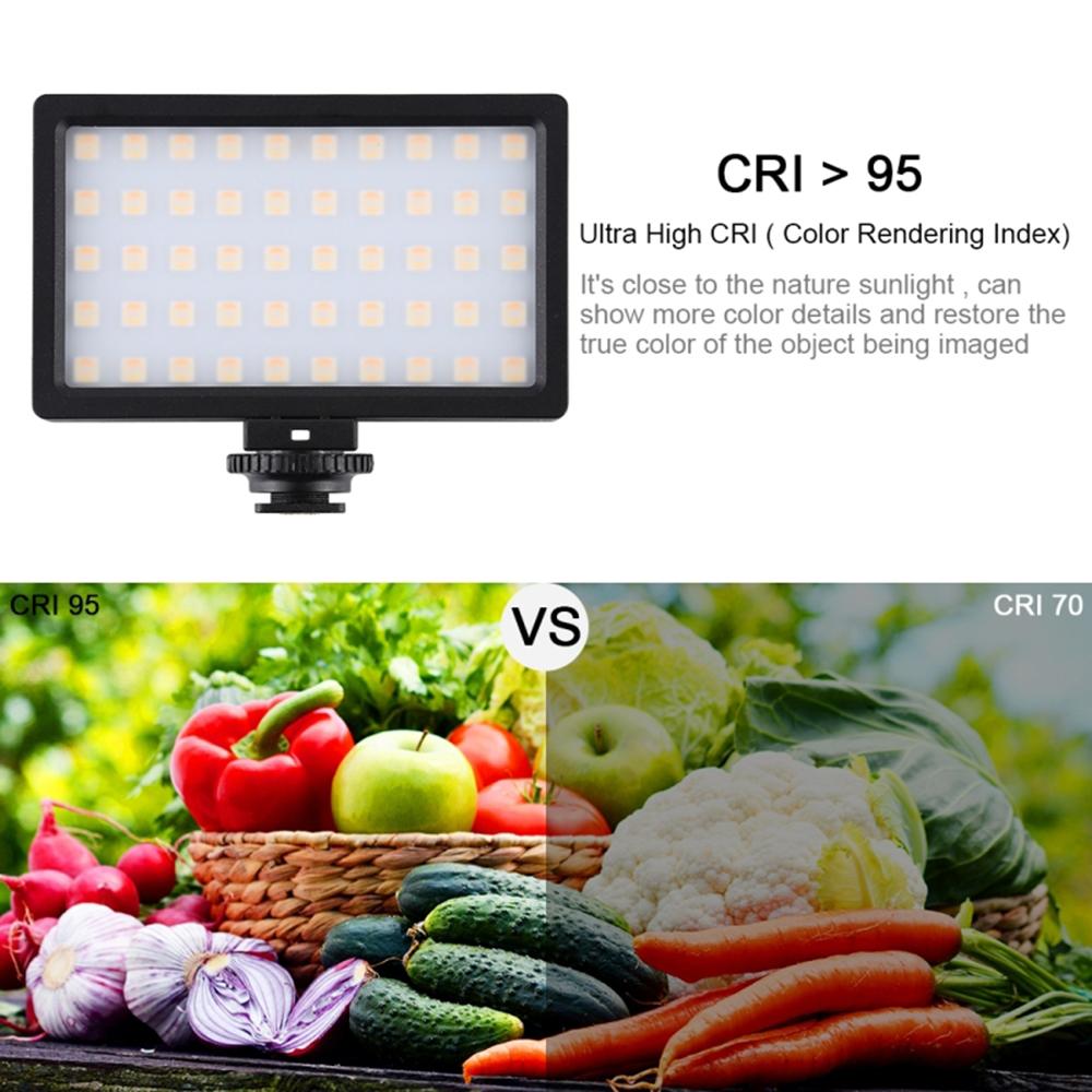 RGB Dimmable Led Fill Light 100LED 800LM Photography Lamp Camera Light Pocket Portable Photography Fill Light for DSLR