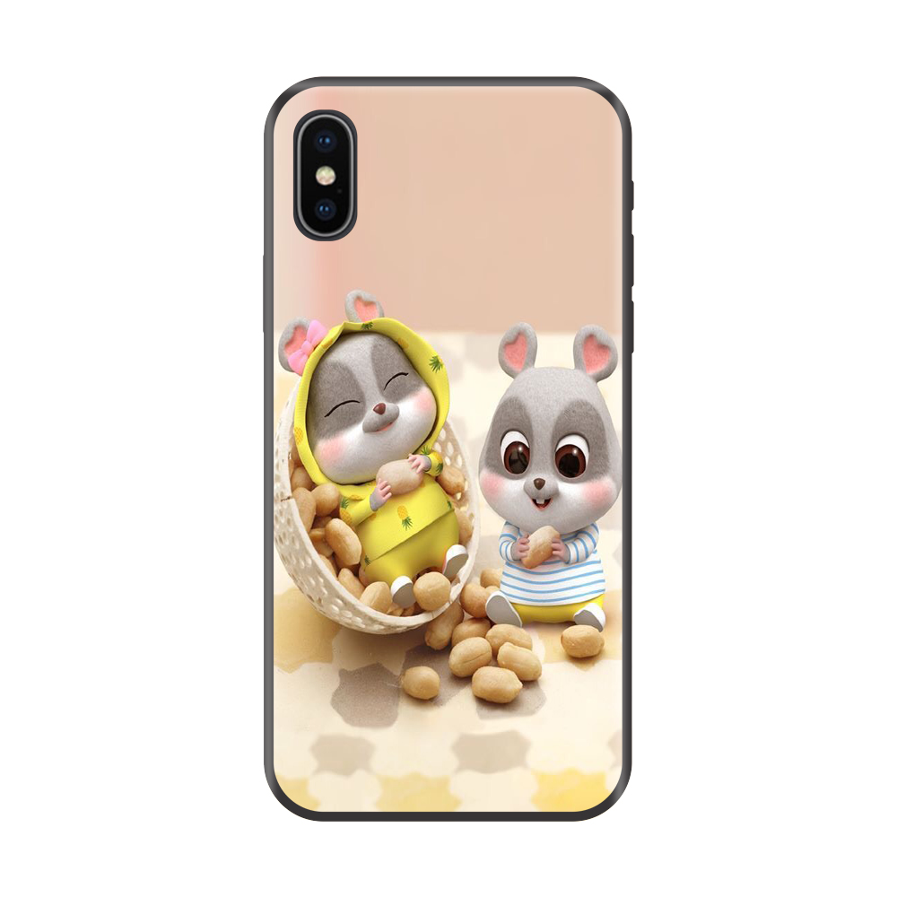Ốp lưng TPU viền dẻo cho điện thoại IPHONE XS Hình Chuột Tết 2020 Mẫu 08
