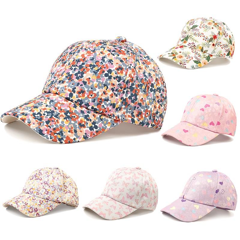 Trẻ Em In Hoa Trẻ Em Mũ Snapback Mũ Bóng Chày Xuân Hè Hip Hop Bé Trai Bé Gái Nón Cho Bé 4-10 Tuổi Color: G