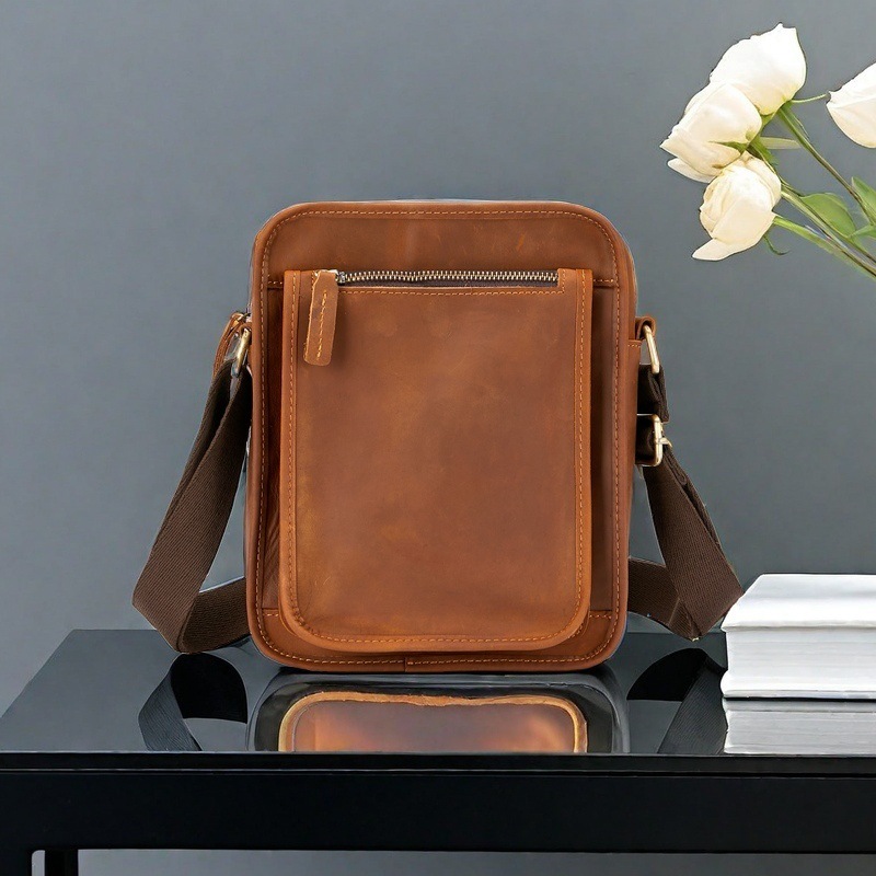 Túi đeo chéo nam DA BÒ THẬT cao cấp phong cách mới – BEE GEE DCN9391