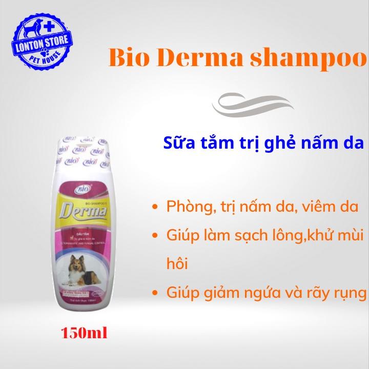 Bio Derma Shampoo - Diệt Ghẻ, Nấm Da Chó Mèo, 150ml