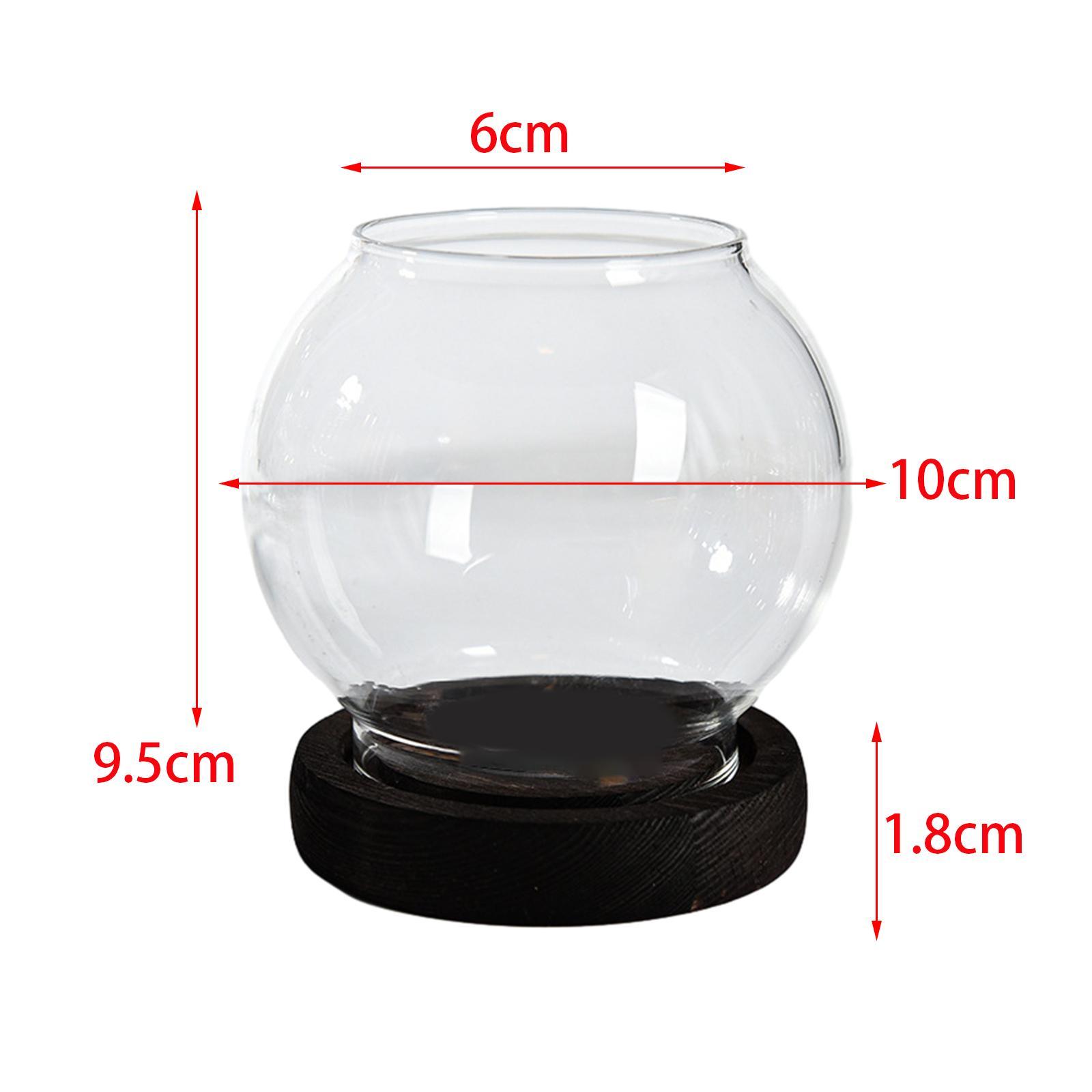 Glass Candle Holder Round Candle Stand Nordic Transparent Tea Light Holders Candlestick for Living Room Anniversary