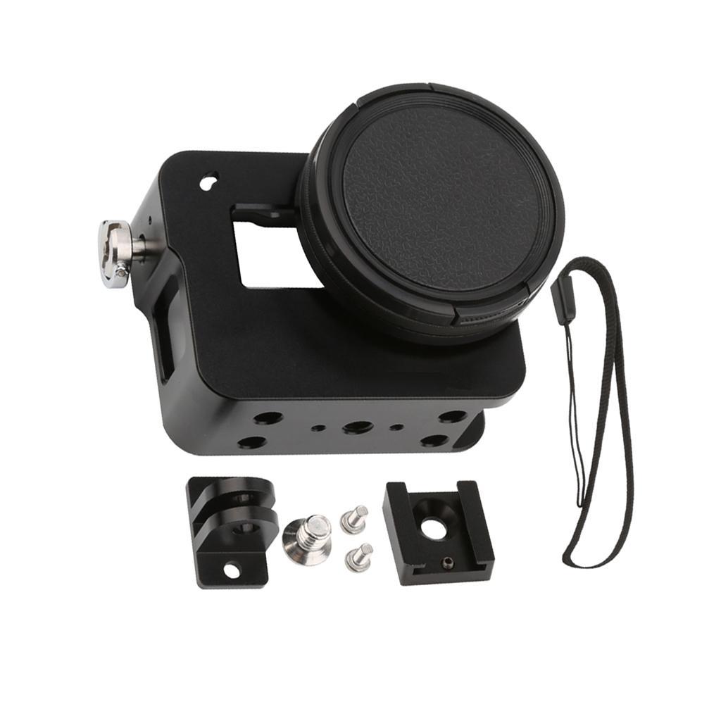 Aluminium Rig Housing Case Frame with 52mm UV Filter for Hero 5 Black