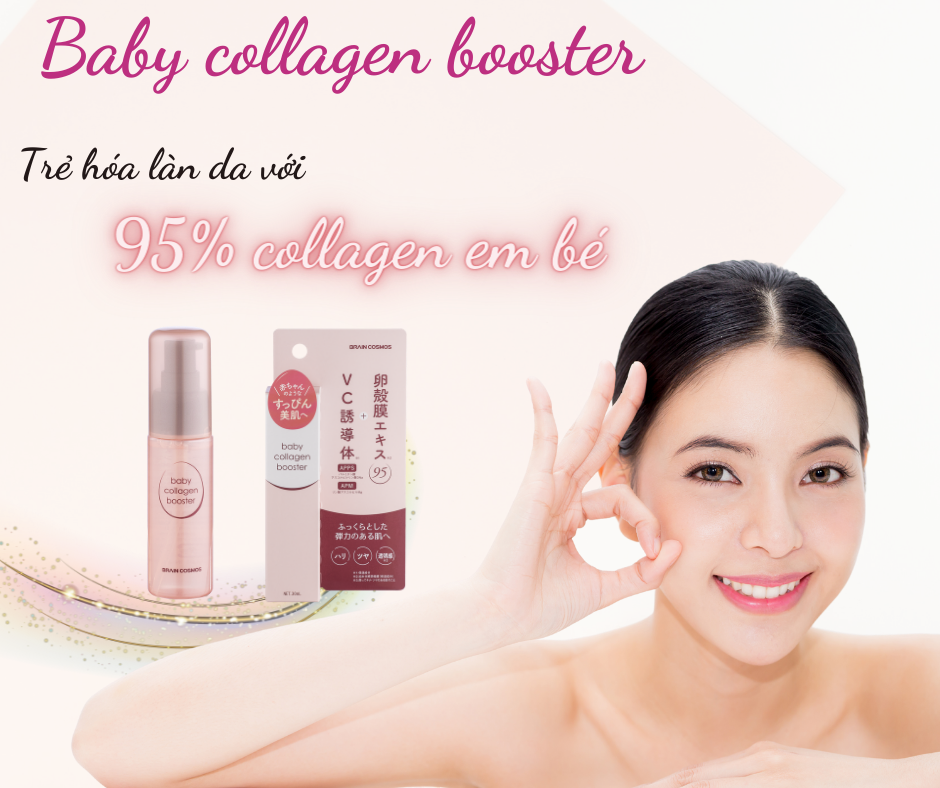 Tinh chất Baby Collagen Booster Nhật Bản dưỡng trắng chống nhăn