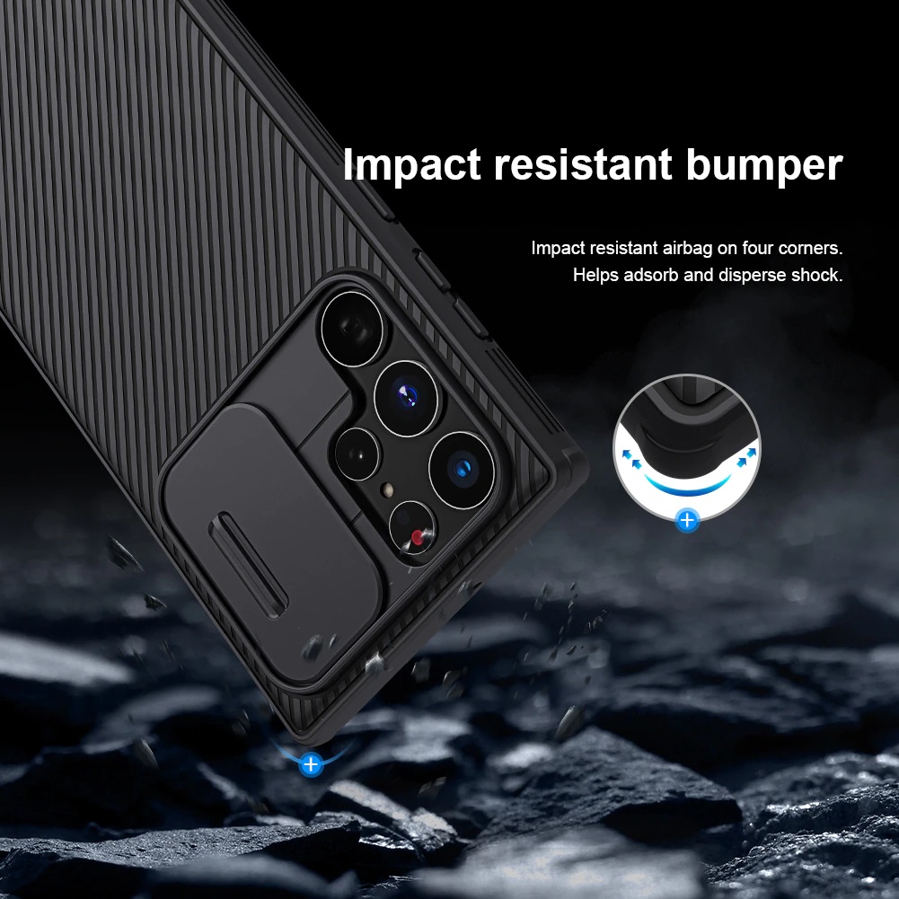 Ốp lưng Cho SamSung S22 Ultra/S22 Plus Hiệu Nillkin CamShield Có Nắp Bảo Vệ Camera-Hàng Chính Hãng