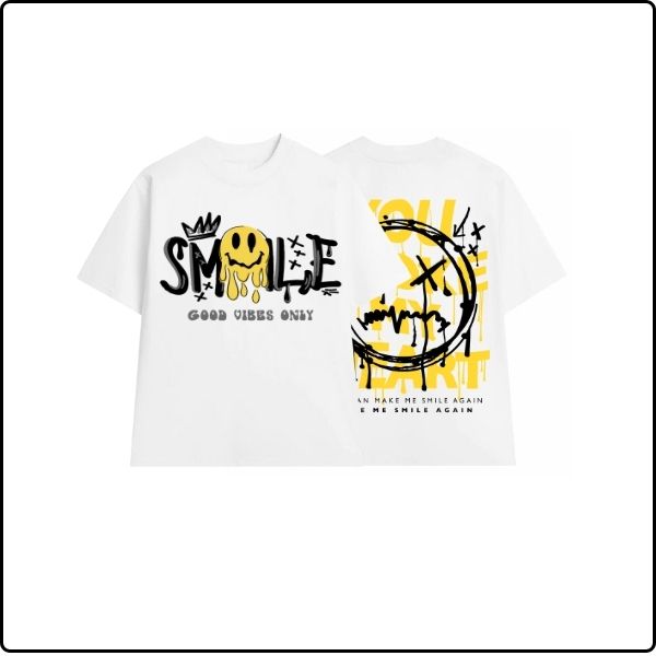 Áo Thun Nam Mã TSO00033 Ngắn Tay Cổ Tròn, Cotton 100%Cao Cấp,In Chữ Smile Kết Hợp Hoạ Tiết Độc Đáo Nổi Bật – Dopel