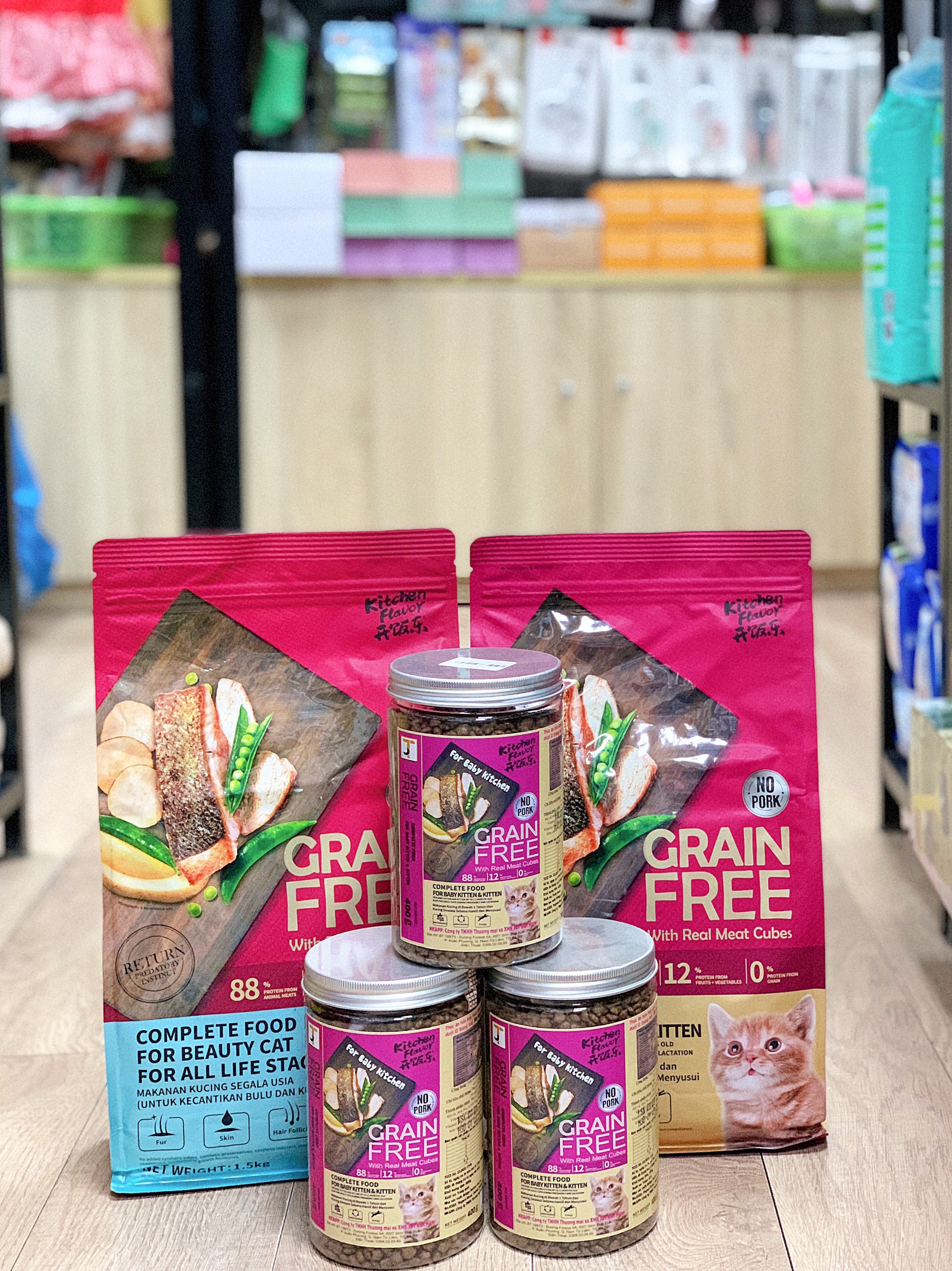 Hạt khô grain free cho mèo