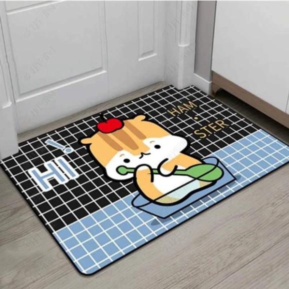 []THẢM LAU CHÂN 3D CHỐNG TRƠN TRƯỢT 40x60CM