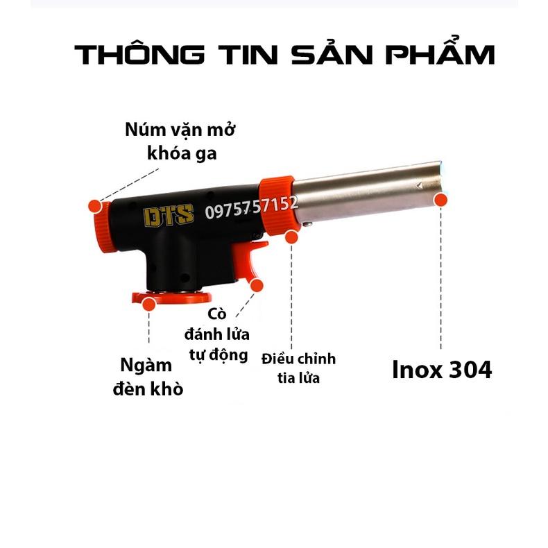 Đèn khò ga xoay 360 độ đánh lửa tự động, hai chế độ lửa linh hoạt, cây đèn khò đa năng - Núm điều chỉnh nhiệt 1300 độ C