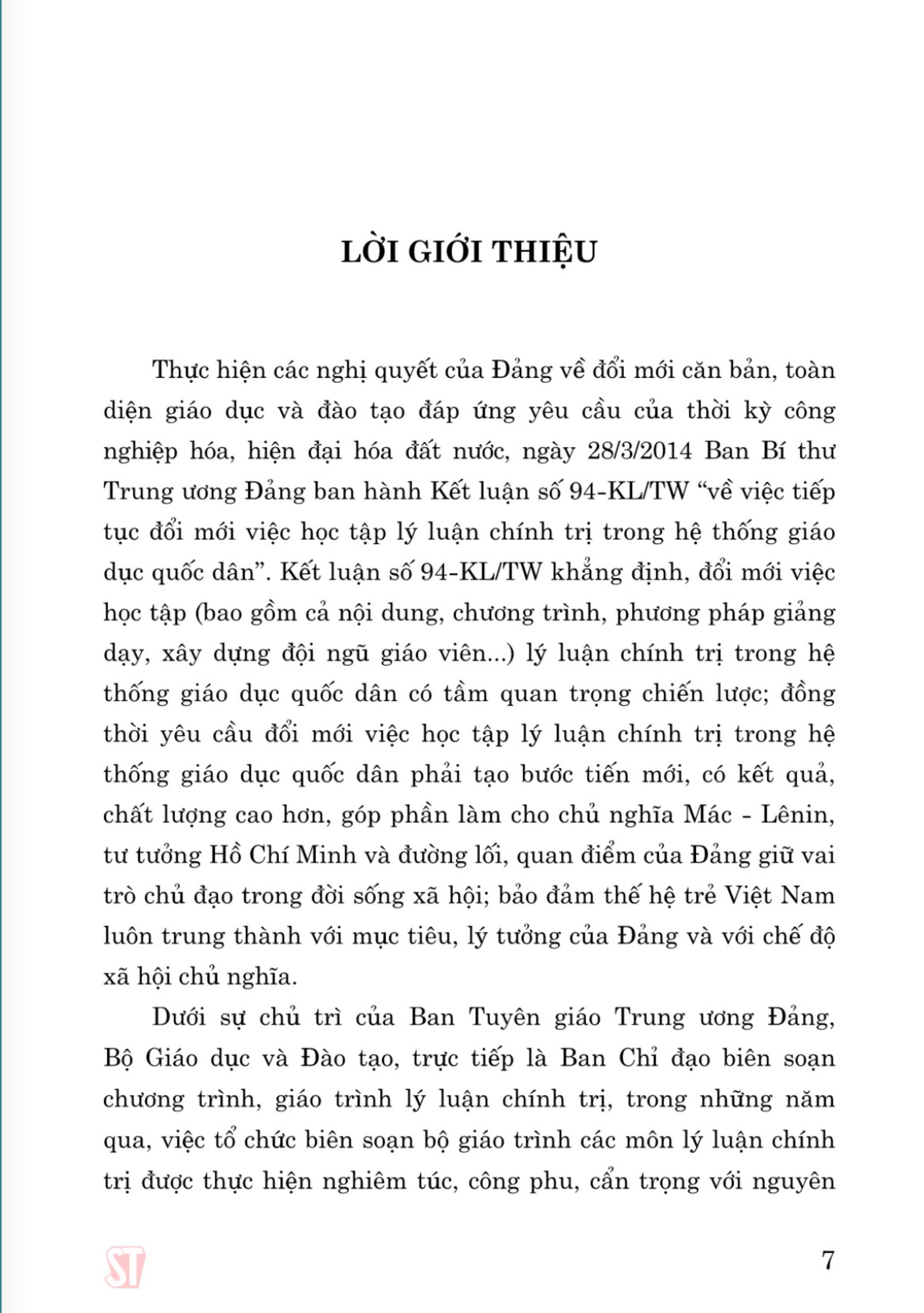 Giáo trình Triết học Mác - Lênin (Dành cho bậc đại học hệ chuyên lý luận chính trị) (bản in 2024)