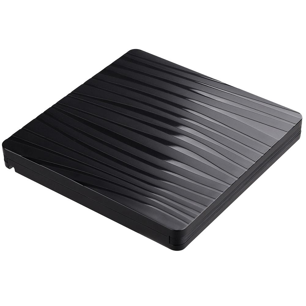 USB3.0+Type-C Dual-port Portable External Optical Drive CD/DVD Player Ultra-thin External DVD-ROM Drive for Windows/Mac