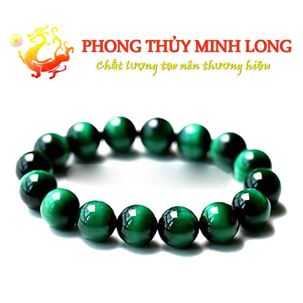 Vòng tay đá mắt hổ xanh lá chất lượng 5a mệnh Mộc và Hỏa