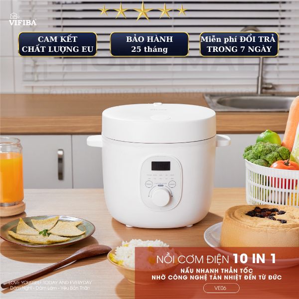 Nồi cơm điện 10IN1 mini thông minh cao cấp Homea2z, dung tích 2L, nồi cơm điện nấu cơm ngon, siêu nhanh, siêu bền