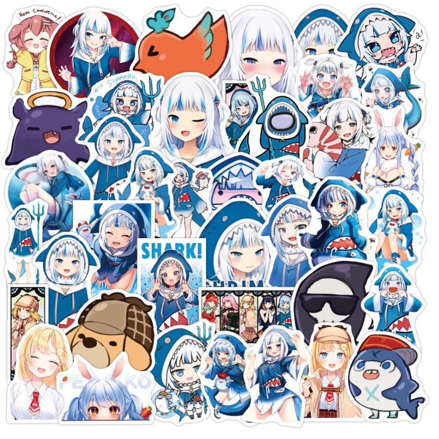 Set 30 Sticker Gawr Gura - Hololive