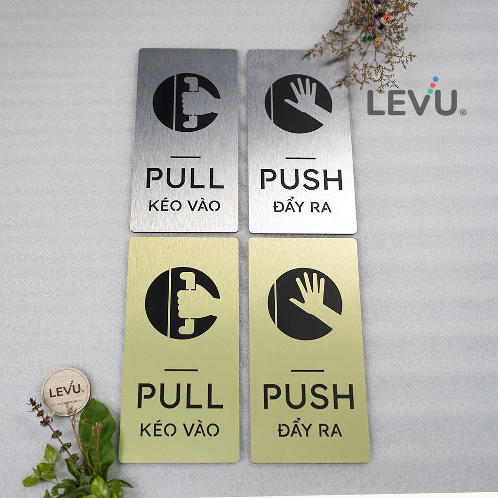 Bộ bảng alu nhôm pull push hướng dẫn kéo đẩy cửa ra vào